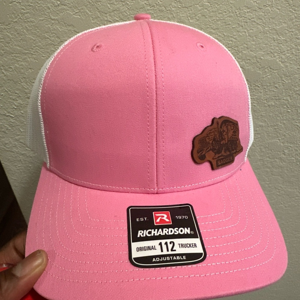 Richardson 112 Pink Trucker Hat -Badger